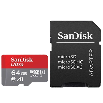 کارت حافظه microSDXC سن دیسک  Ultra کلاس10 و A1  سرعت 100MBps 667X با آداپتور SD ظرفیت 64GB